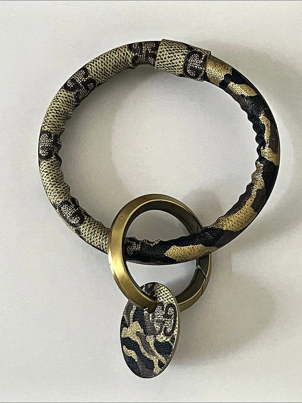 Gucci Patterned Upcycled Repurposed Key Ring-New with Tags- One of a kind - Picture 5 of 8